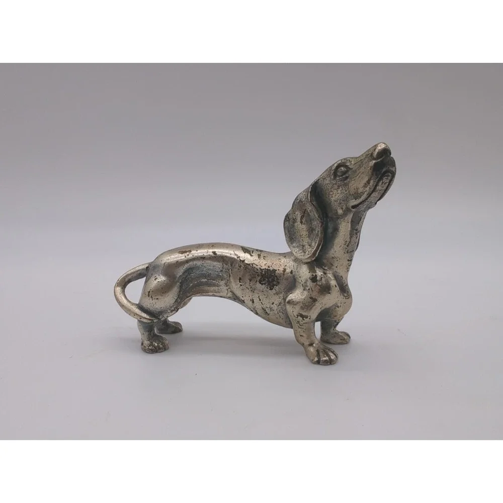 Peltro Pewter Italy Female Dachshund Doxie Doxy Dackel Puppy Dog Animal Figurine